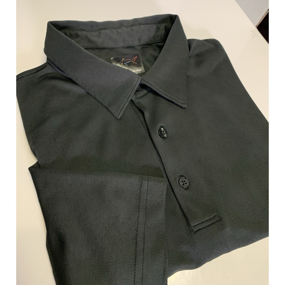 Greg Norman XXL Play Dry Performance Golf Polo Shirt Men's Short Sleeve Black